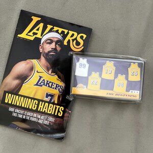 Lakers Winning Habits Booklet & The Beginning Jersey Pins (NWT)